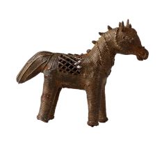 Small Tribal Art Horse Statue for Decor