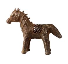 Small Tribal Art Horse Statue for Decor