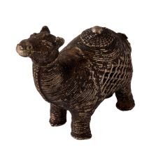 Small Brass Camel Statue in Tribal Art