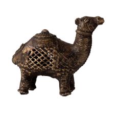 Small Brass Camel Statue in Tribal Art