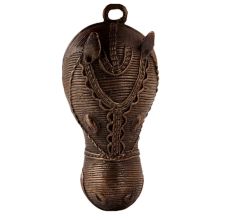 Brass Hanging Horse Head Statue in Tribal Art