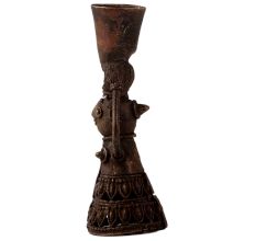 Brass Doll Candle Stand in Folk Art
