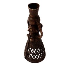 Brass Doll Candle Holder in Folk Art for Decor