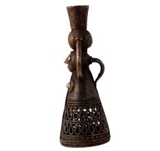 Brass Doll Candle Holder in Folk Art for Decor