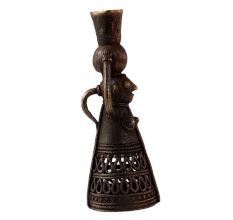 Brass Doll Candle Holder in Folk Art for Decor