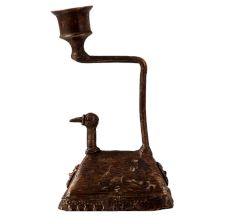 Handmade Brass Duck Candle Stand in Folk Art