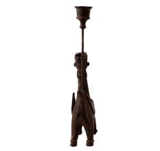 Vintage Brass Animal Candle Holder in Folk Art