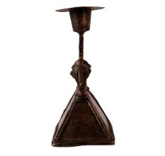 Vintage Brass Two Bird Head Candle Stand
