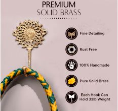 Single BrassÂ Sunflower Wall Hook