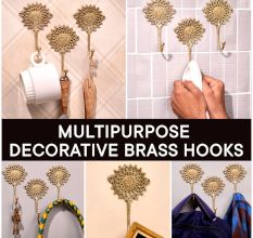 Single BrassÂ Sunflower Wall Hook