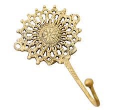 Single BrassÂ Sunflower Wall Hook