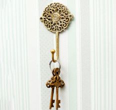 Brass Filigree Cutwork Design Single Wall Hook