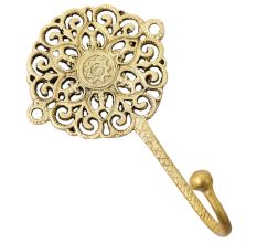 Brass Filigree Cutwork Design Single Wall Hook