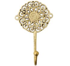 Brass Filigree Cutwork Design Single Wall Hook
