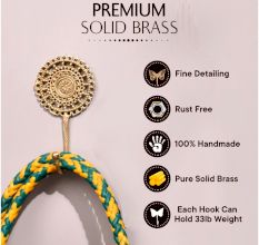 Brass French Cutwork Round Single Brass Hook
