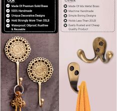 Brass French Cutwork Round Single Brass Hook