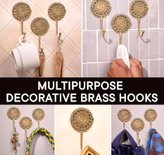 Brass French Cutwork Round Single Brass Hook
