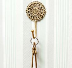 Brass French Cutwork Round Single Brass Hook