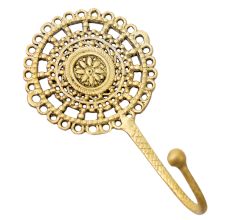 Brass French Cutwork Round Single Brass Hook