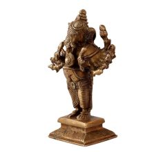 Brass Vira Ganapati or Ganesha Statue