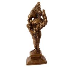Brass Vira Ganapati or Ganesha Statue