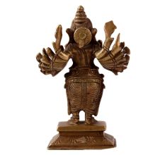 Brass Vira Ganapati or Ganesha Statue