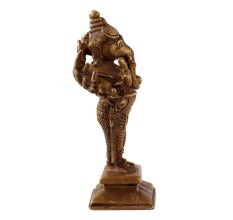 Brass Vira Ganapati or Ganesha Statue