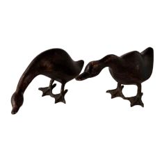 Pair of Brass Ducks in English Art