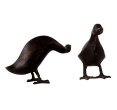 Pair of Brass Ducks in English Art