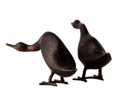 Pair of Brass Ducks in English Art