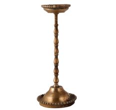 Traditional Brass Aarti Lamp with a Long Neck