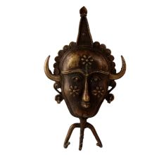 Brass Tribal Art Hook with Face Figurine