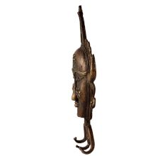 Brass Tribal Art Hook with Face Figurine