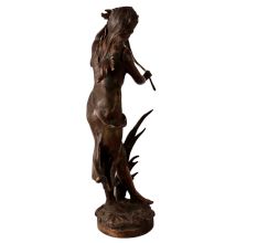 19th Century Classical Brass Women Statue
