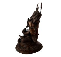 Black Napalese God's Statue Art Of Lord Ganesha