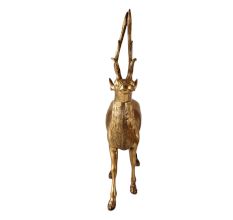 Brass Standing Deer Statue