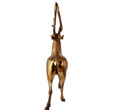 Brass Standing Deer Statue