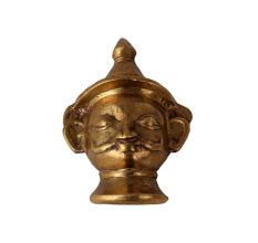 Bhairava Mask Brass Muniswaran God Shiv Murti