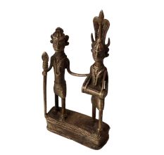 Brass Showpiece Of Dhokra Art Tribal Couple