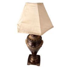 Traditional Bell Metal Table Lamp with Shade