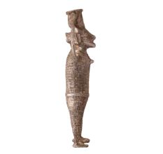 Vintage Folk Brass Statue in Tribal Art