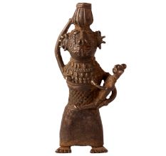 Handcrafted Folk Brass Statue for Home Decoration