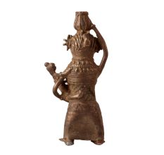 Handcrafted Folk Brass Statue for Home Decoration