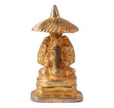 Brass Lord Ganesha Statue in Golden Finish