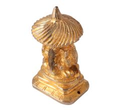 Brass Lord Ganesha Statue in Golden Finish