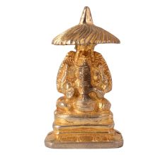 Brass Lord Ganesha Statue in Golden Finish