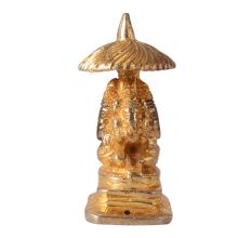 Brass Lord Ganesha Statue in Golden Finish