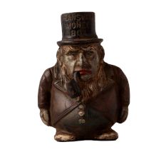 Brass Transvaal Money Box Human Sculpture