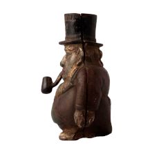 Brass Transvaal Money Box Human Sculpture