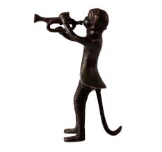 Monkey Musician Statue Art